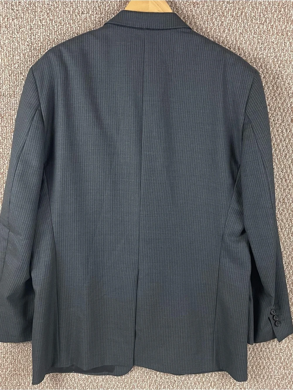 Ralph Lauren Blazer Men’s 44R Grey Pinstripe Wool 2 Button Single Vent R4
